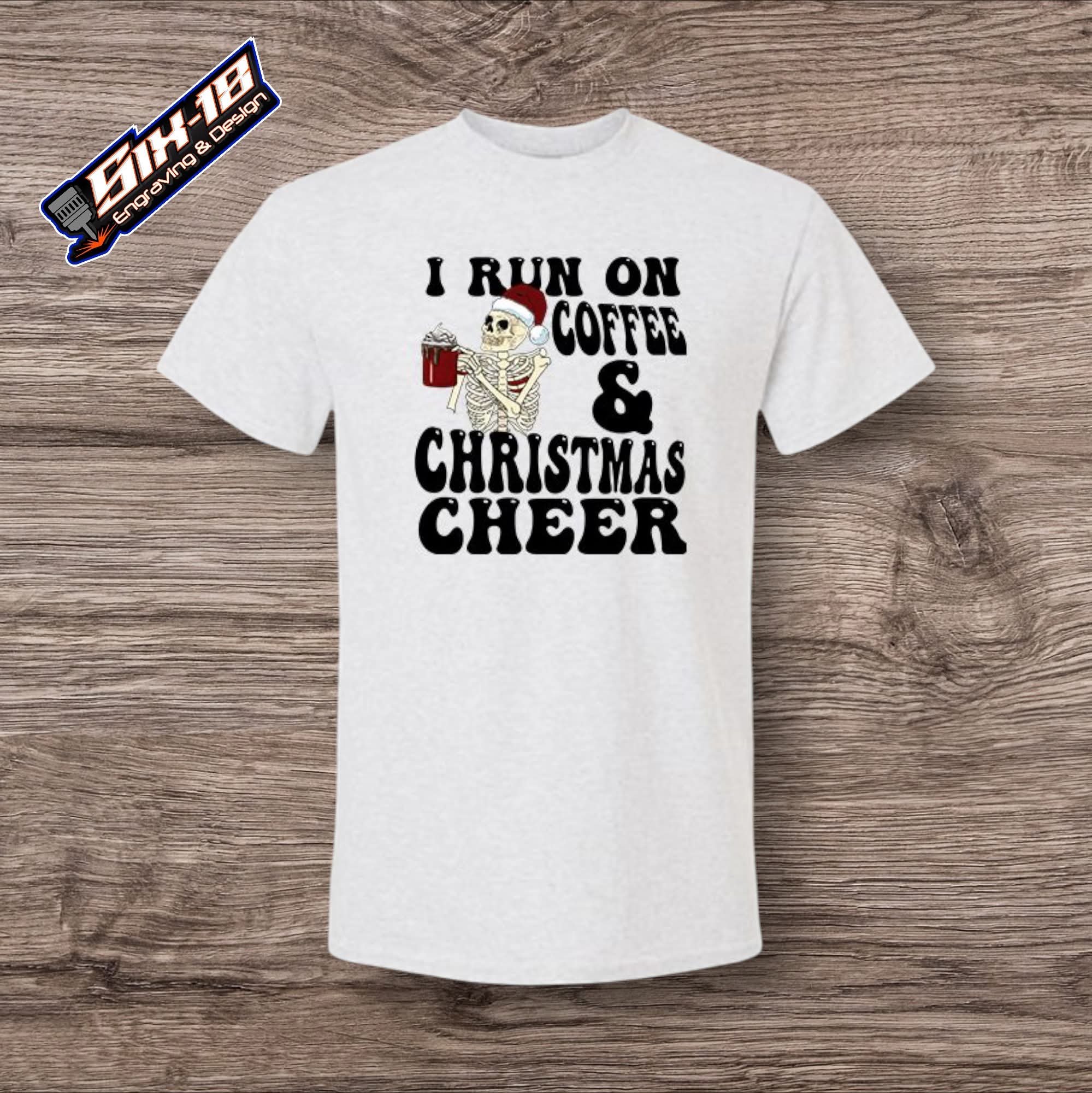 Coffee and Christmas Cheer Skeleton Shirt