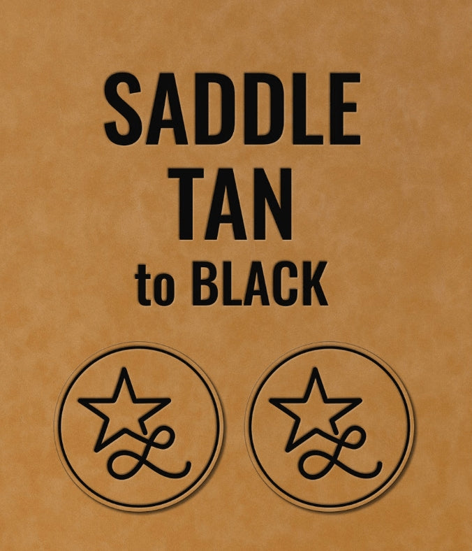 Christmas Knitted Stocking with Leatherette Patch