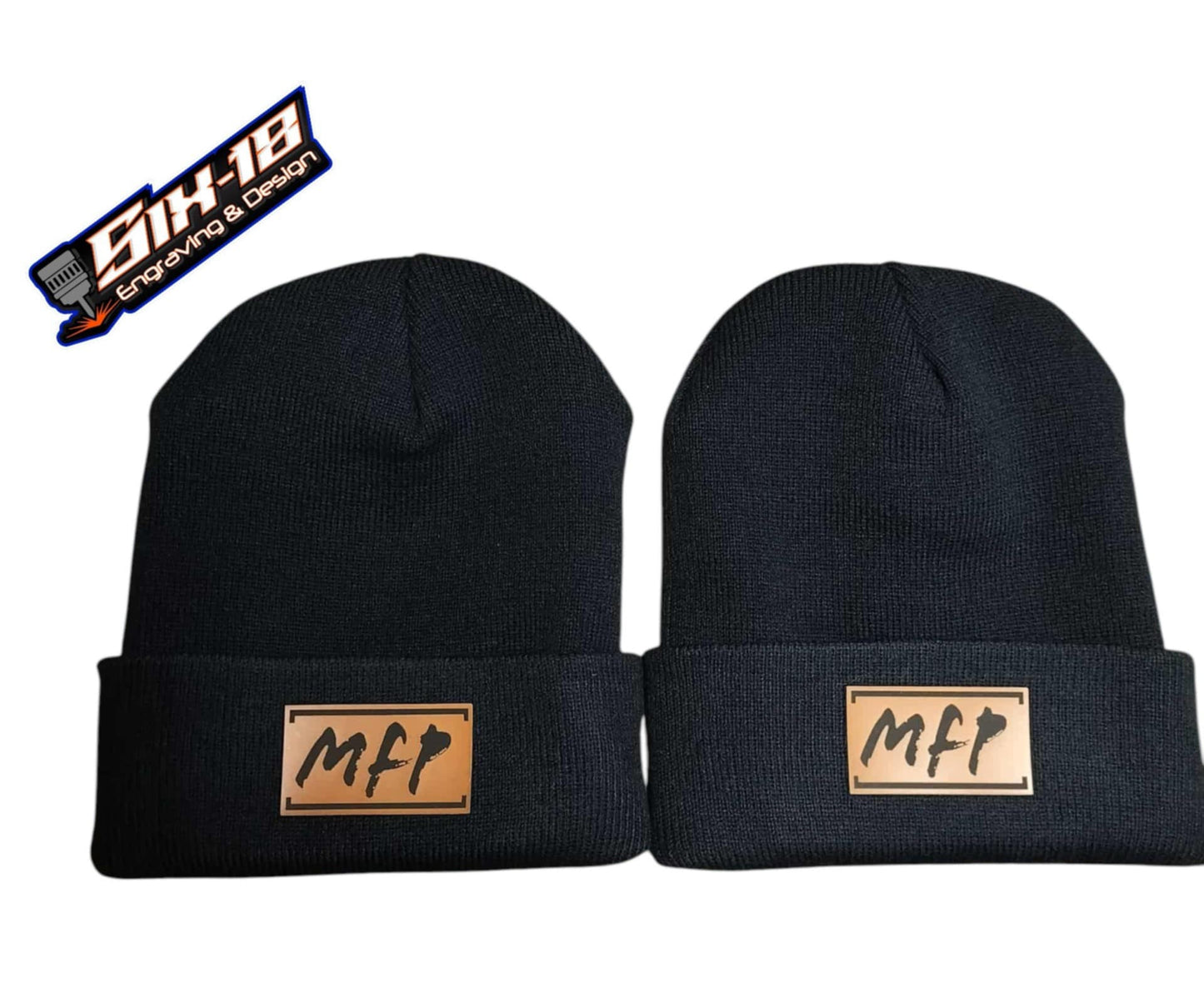 Customizable Leatherette Patch Beanie