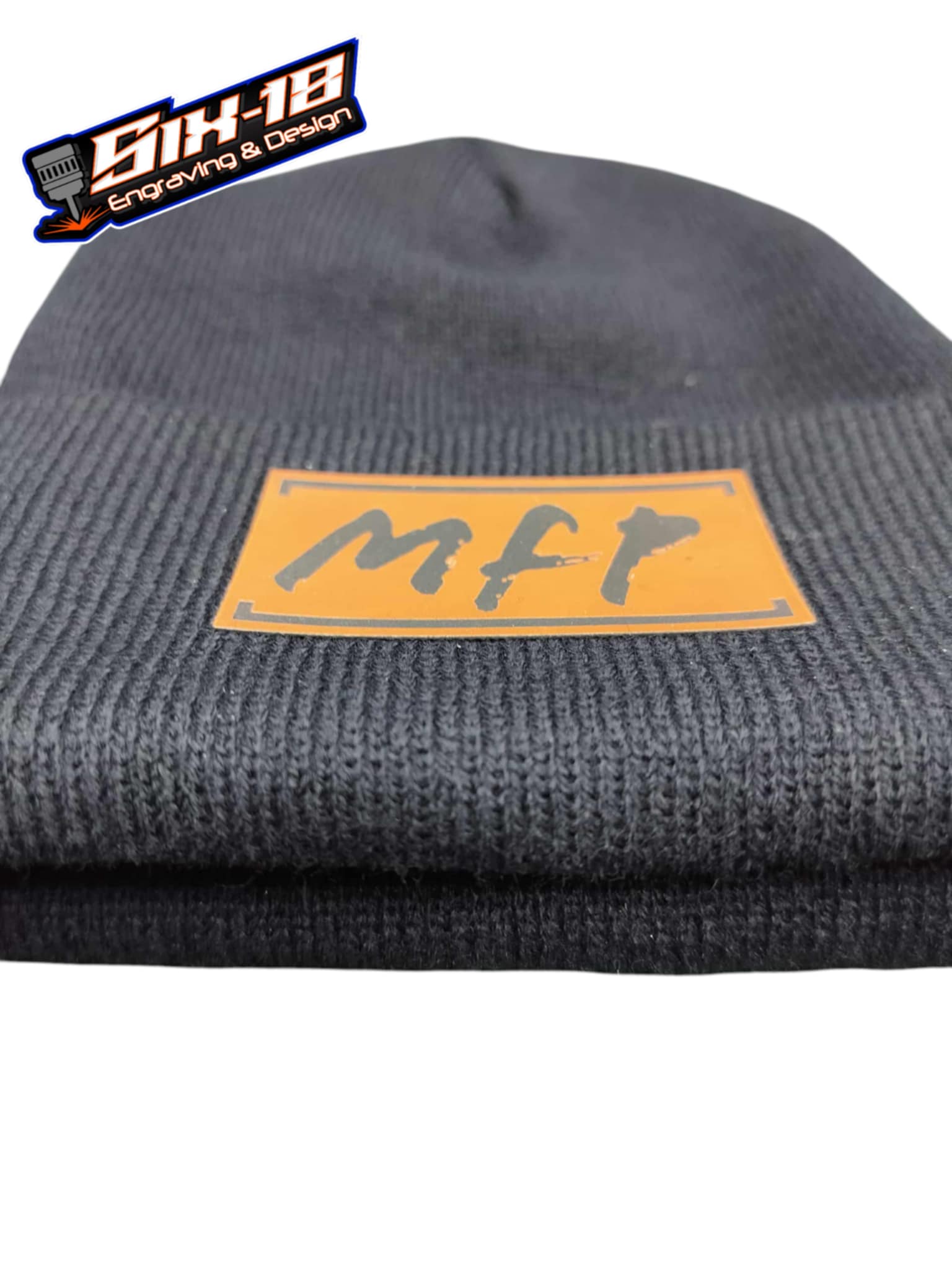 Customizable Leatherette Patch Beanie