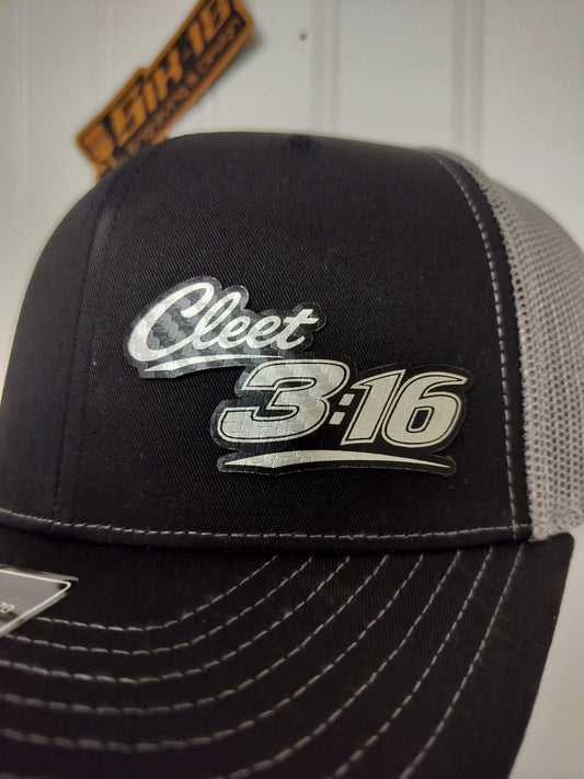 Cleet 3:16 Leatherette Patch Hat