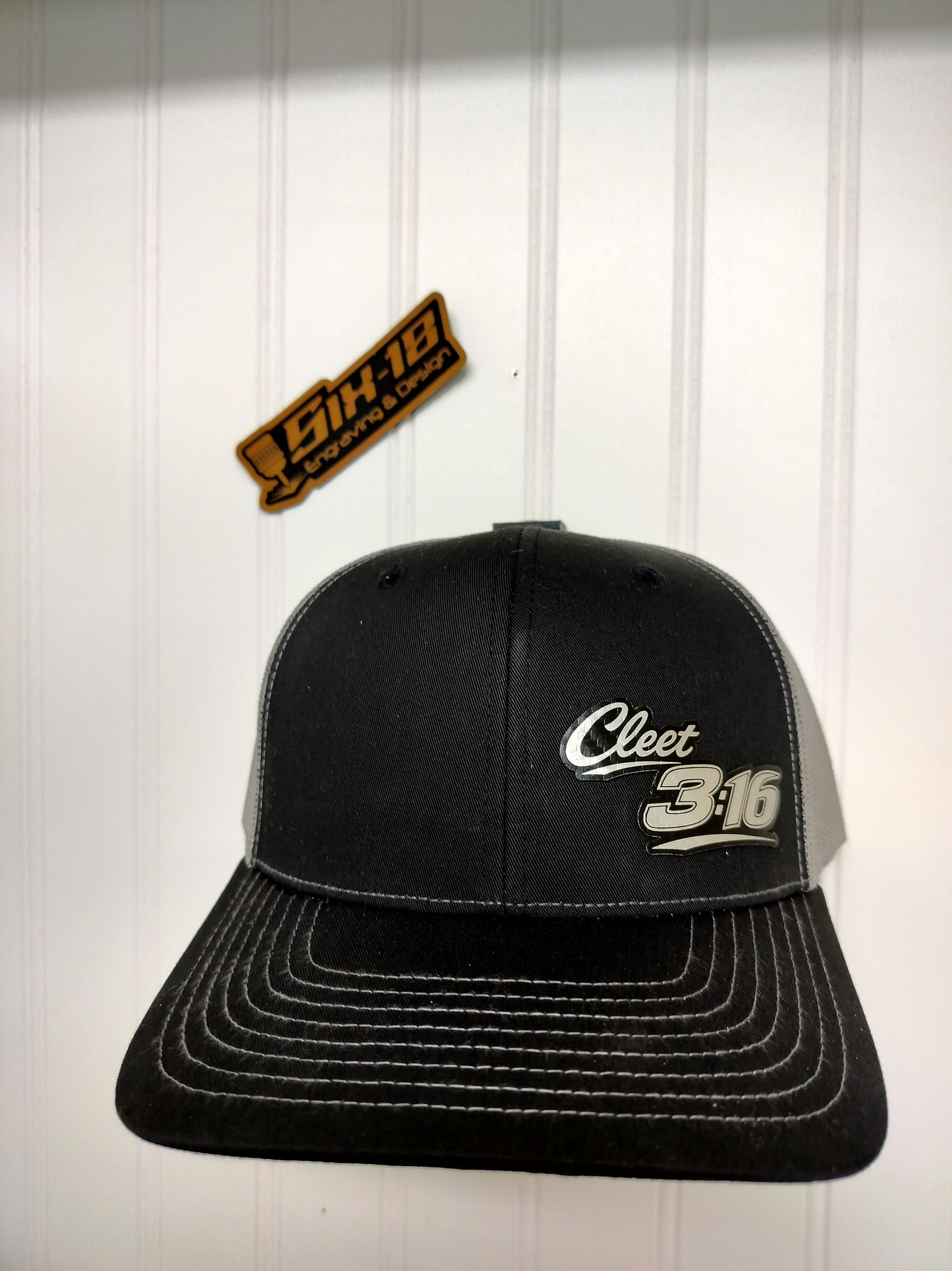 Cleet 3:16 Leatherette Patch Hat