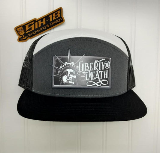 Liberty or Death Uv Printed Leatherette Patch Hat