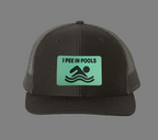 I Pee In Pools Leatherette Patch Hat