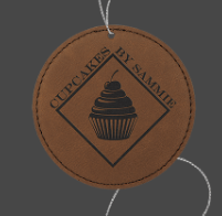 Customizable Leatherette Circle Ornaments