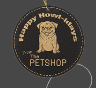 Customizable Leatherette Circle Ornaments