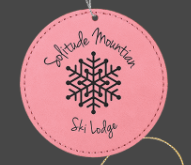 Customizable Leatherette Circle Ornaments
