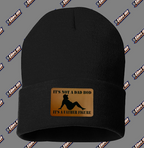 Dad Bod Leatherette Patch Beanie