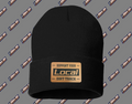 Support Your Local Dirt Track Leatherette Patch Beanie