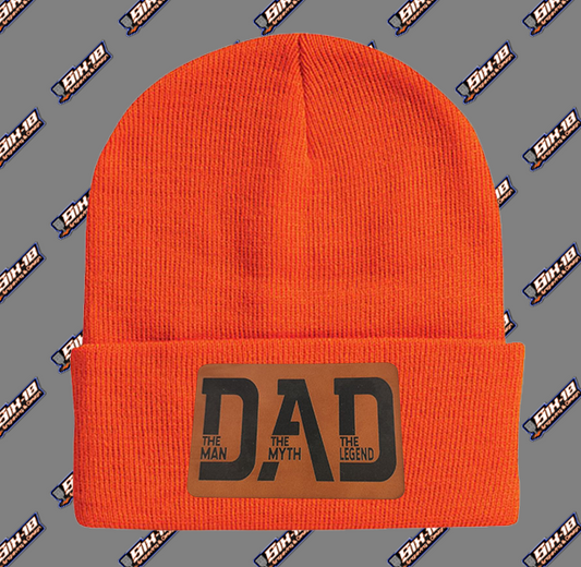 Dad Leatherette Patch Beanie